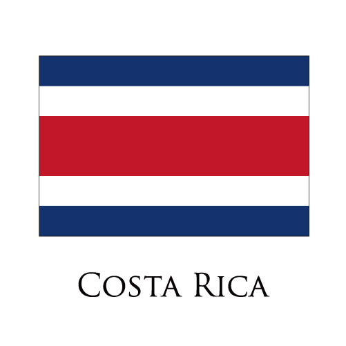 Costa Rica flag logo cricut iron on